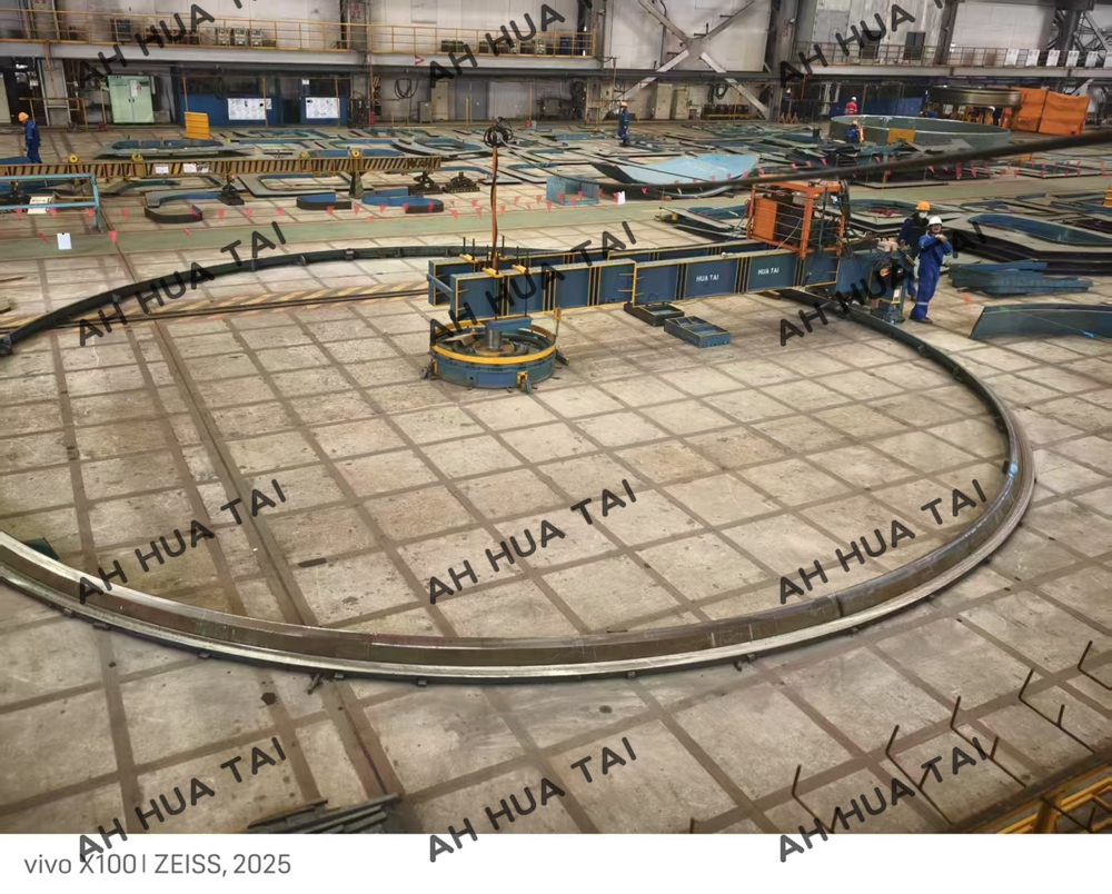 Machining of the friction surface of the single point mooring slewing mechanism support and the mating surface of the float bearing