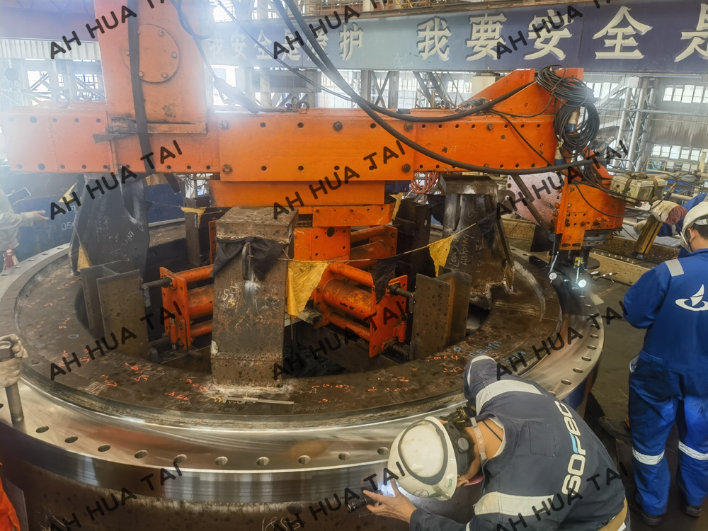 On site flange machining