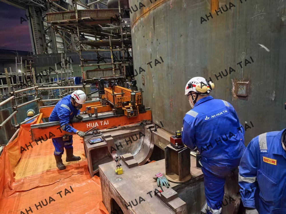 On site flange machining