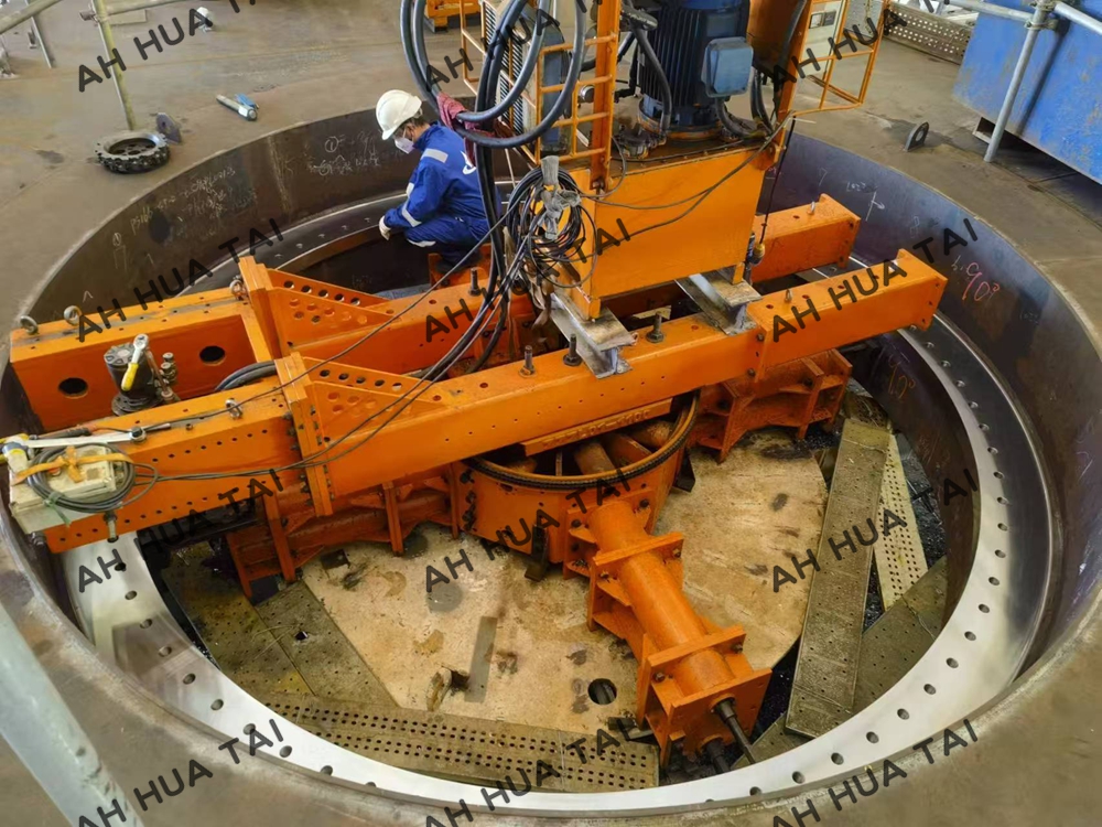 On site flange machining
