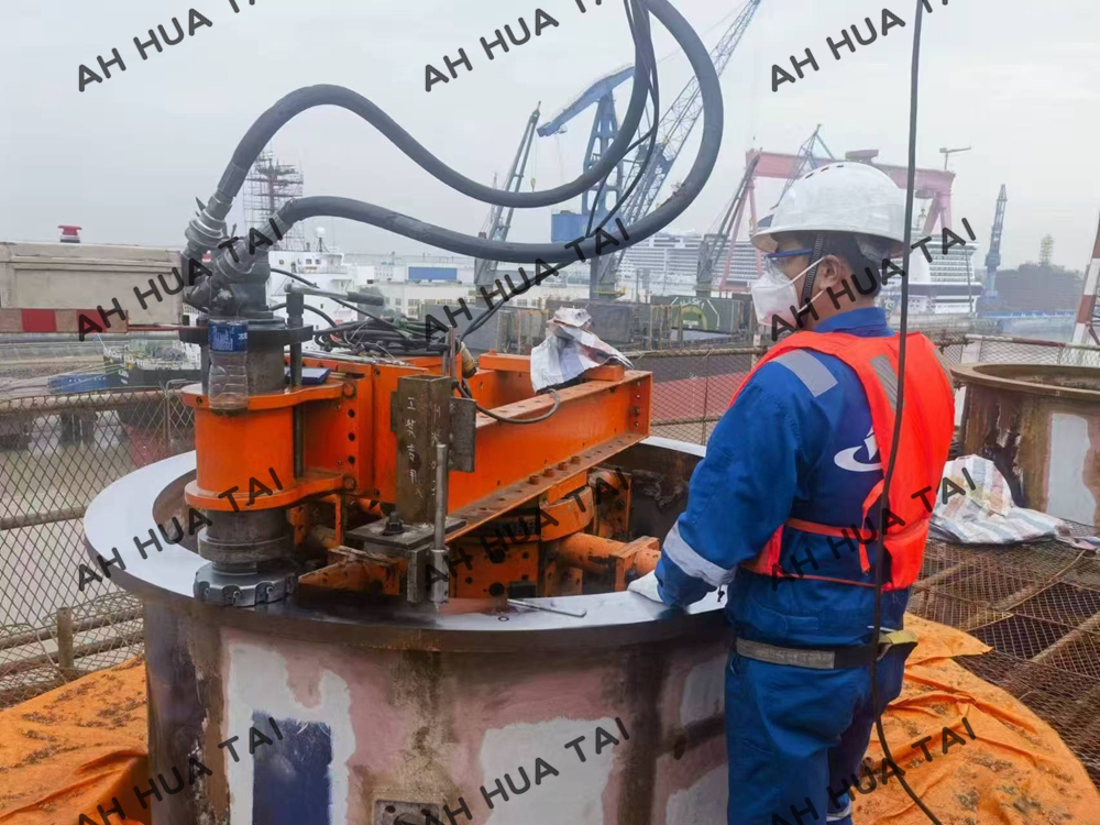 On site flange machining