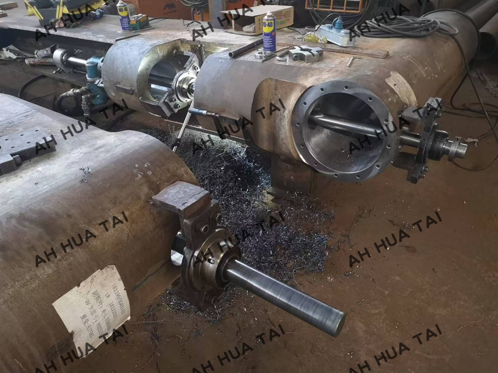 On site boring machine processing